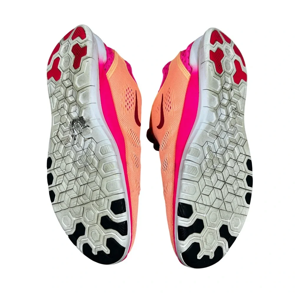 Nike Free TR Fit 5 Mesh Training Shoes Orange Pink 718932-800 Size 9
